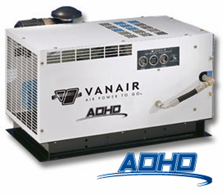 ADHD Abovedeck Hydraulic Air Compressor - Side By Side Tank 125CFM